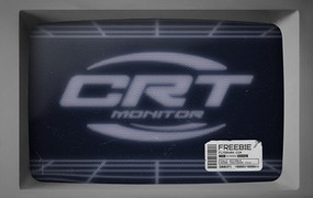 FLYERWRK – CRT Monitor Mockup 复古CRT信号故障模拟半调像素风文本字体特效PS滤镜样机模板