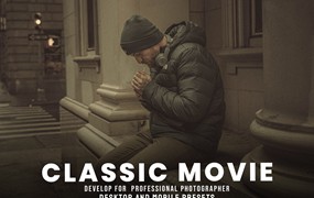 复古经典戏剧性电影摄影照片调色Ps动作&Lightroom预设 Classic Movie – Desktop and Mobile Presets