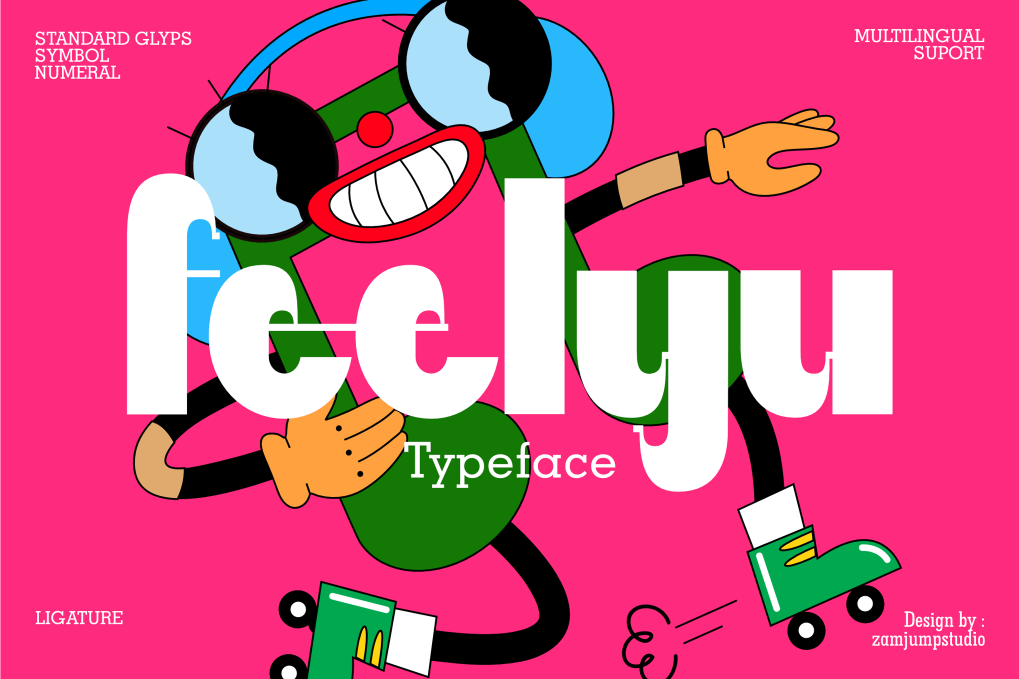 现代时尚品牌海报徽标设计无衬线英文字体安装包 Feelyu – Unique Display and Bold Typeface , 第1张