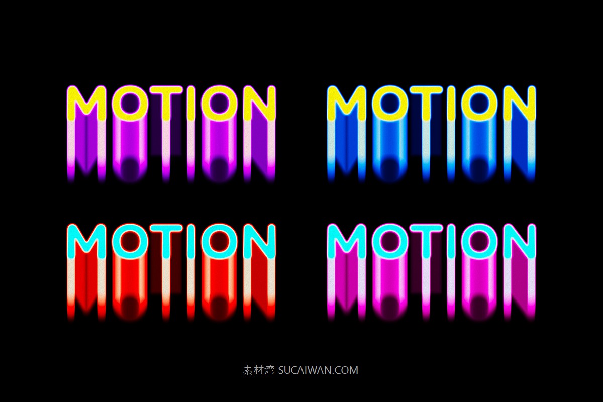 迷幻失真模糊效果ps标题文本特效滤镜样机 Motion Blur Text Effect , 第2张