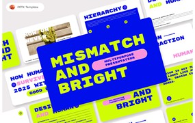 创意多用途品牌营销策划演示文稿设计ppt模版 Mismatch & Bright Multipurpose PowerPoint Template