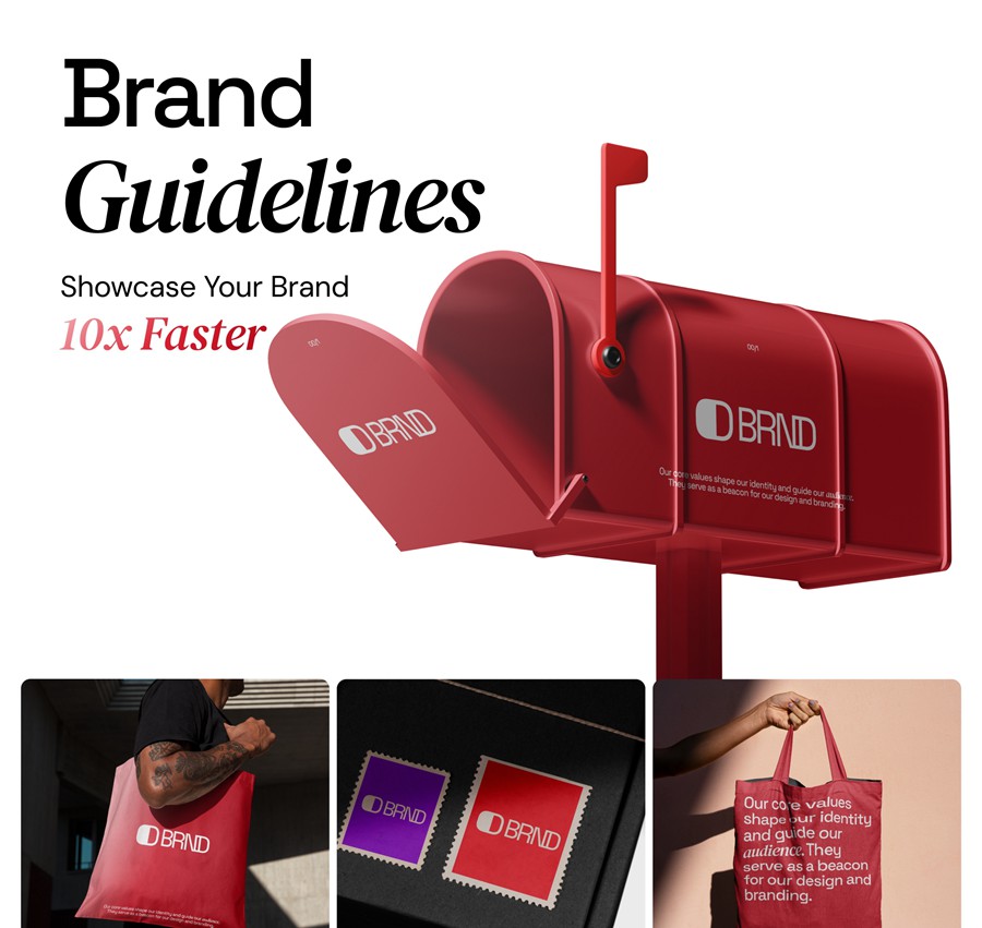 Brand Guidelines – BRND 100+页极简品牌Vi识别规范使用指南手册设计PPT/Keynote/Figma格式模板素材 幻灯图表 sucaiwan.com