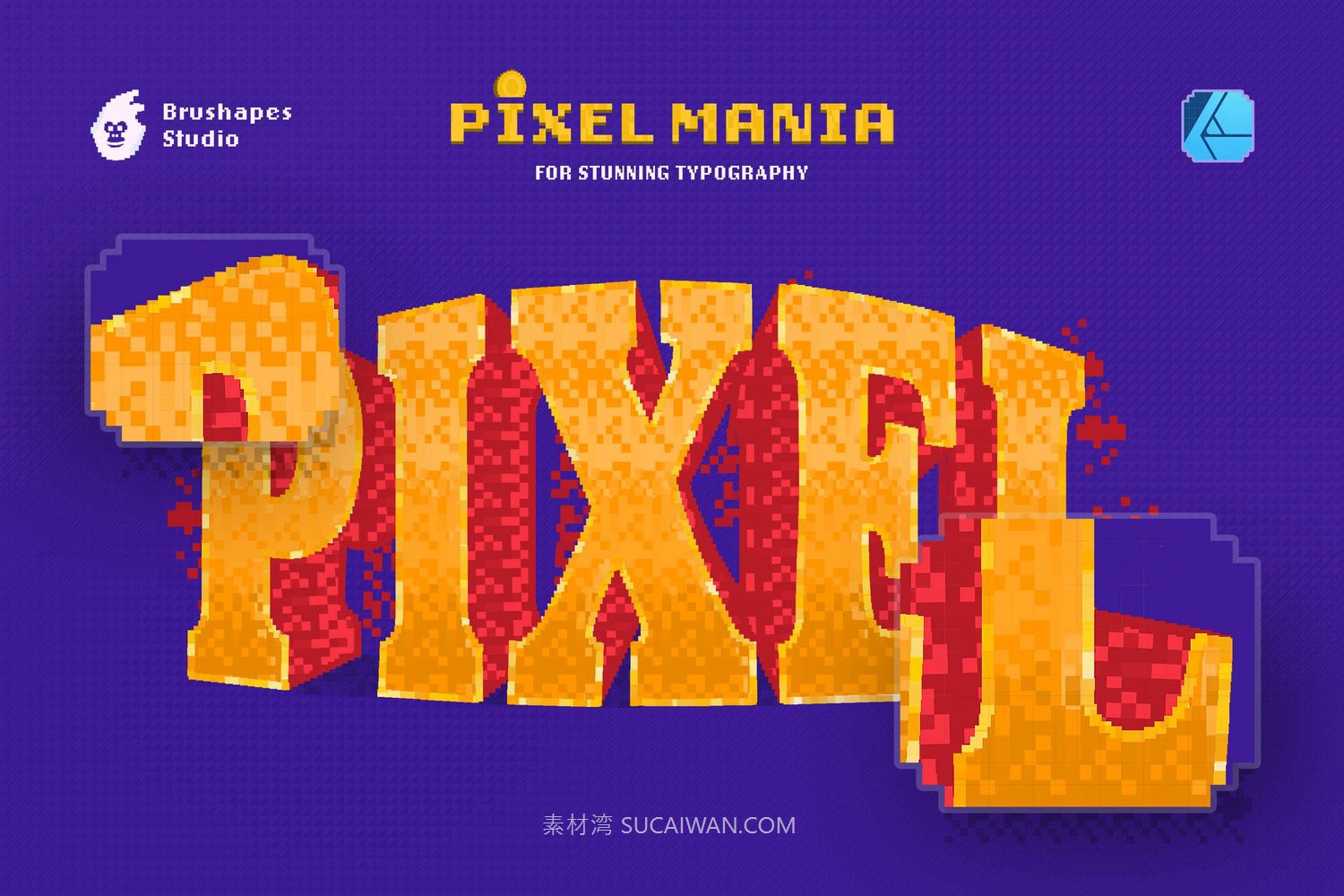 20组复古像素艺术Y2K绘画效果ps笔刷画笔 Pixel Mania Photoshop Brushes , 第7张