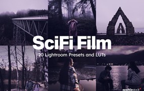 20组灰紫色调未来科幻电影摄影照片调色Lightroom&LUT预设 20 SciFi Film Lightroom Presets and LUTs