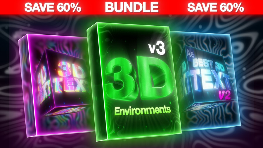 嘻哈说唱风格金属镀铬3D立体文本环境视频素材包 ULTIMATE 3D Text Environments V1-V3 BUNDLE , 第1张