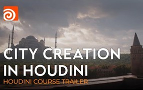 [独家翻译] Houdini创建中世纪城市城堡庄园3D建模视频教程 中英文字幕 Rebelway – City Creation in Houdini