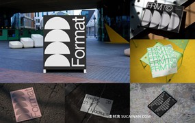 6款国外小众画册海报广告牌名片iPad平板报纸VI展示贴图PSD样机模板 Format Mockup – Branding Mockup Collection 05