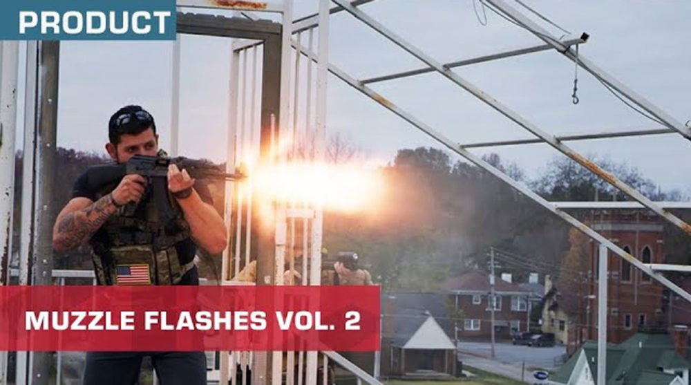 116组真实射击开枪枪口闪光火焰特效合成4K视频素材 ActionVFX – Muzzle Flashes Vol. 2 影视音频 第1张