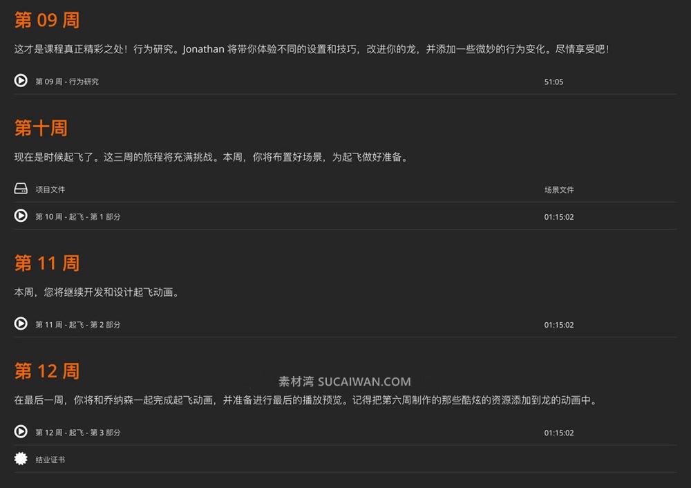 《权力的游戏》和《龙之屋》飞龙龙动画大师班Maya视频课程 中英文字幕 Sophoria Academy – Dragon Animation Masterclass , sucaiwan.com